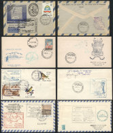 19 Covers Or Cards Flown Between Different Cities Of Argentina And Various Antarctic Bases, Several Signed By The... - Andere & Zonder Classificatie