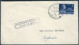 Cover With Postmark Of The Argentine Antarctic Base General Belgrano Of 17/JA/1962, To Ushuaia, Rescued From The... - Autres & Non Classés