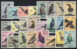 Sc.333/356, 1951 Birds, Complete Set Of 24 Values, MNH, Fresh And Excellent (Sc.348/9 With Hinge Mark, The Rest... - Angola