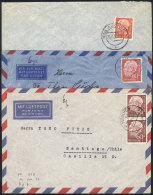 3 Covers Sent To Chile Between 1956 And 1958, Nice Postages, Fine To VF Quality! - Other & Unclassified