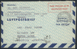 Aerogram Of 60Pf. Sent From Berchtesgaden To Argentina On 21/JUN/1949, Very Fine! - Autres & Non Classés