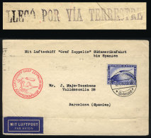 Cover Flown By ZEPPELIN, Sent From Friedrichshafen To Barcelona (Spain) On 18/MAY/1930 Franked With 2Mk. (Sc.C26),... - Andere & Zonder Classificatie