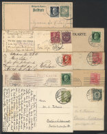 9 Postcards Or Postal Stationeries Mailed Between 1910 And 1932, The Cards With Nice Views, Fine To VF Quality (one... - Altri & Non Classificati