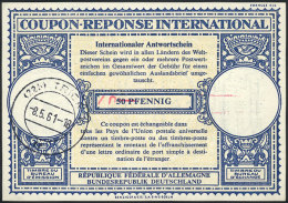 International Reply Coupon Of 50Pg.  Overprinted With The New Value Of 70 In Rose Color, Postmarked Trier... - Autres & Non Classés