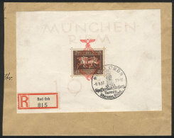 Sc.B105, Horse Racing, Used On Fragment Of A Registered Cover, VF Quality, Catalog Value US$105. - Andere & Zonder Classificatie