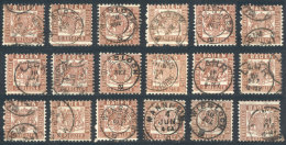 Sc.23 X 17 Used Examples, Varied Cancels, Very Fine Quality, Catalog Value US$510. - Other & Unclassified