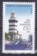 AC - TURKEY STAMP  -  150th ANNIVERSARY OF SILE LIGHTHOUSE MNH 01 MAY 2010 - Ungebraucht