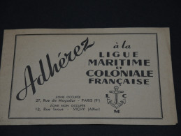 FRANCE - Carnet "Adhérez à La Ligue Maritime Et Coloniale Française " De La 1ère Série De La Tunisie - Luxe - P20408 - Bmoques & Cuadernillos