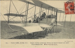 BUC - Paris-Rome -Biplan Farman Piloté Oar Prince De Nyssol .....  Ed. Pichot - Buc