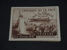 FRANCE - Carnet De La Croisage De La Paix Du Vézelay - Couleur Brun - Luxe - A Voir - P20413 - Blokken & Postzegelboekjes