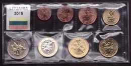 LITUANIA - SERIE DIVISIONALE - ANNO 2015 - EURO - SET COINS - 8 VALORI -SHIPPING COST FREE -SPESE DI SPEDIZIONI GRATUITE - Litauen