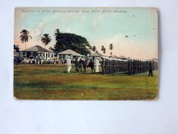 Carte Postale Ancienne : BELIZE , BRITISH HONDURAS: Inspection Of British Honduras Volunteer Force , In 1908 - Belice