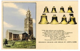 RB 1109 - Postcard - Shandon Church & Bells - St Ann's Cork - Ireland Eire - Cork