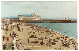 RB 1109 - 1958 Real Photo Postcard - Castle Promenade Pier & Beach - Southsea Portsmouth Hampshire - Portsmouth