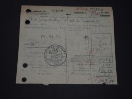 FRANCE - Reçu De Dédouanement Lors De La Remise D´un Pli Ou D´un Colis Avec Timbres Taxe - Pas Courant - A Voir - P20436 - 1960-.... Brieven & Documenten