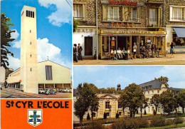 78-SAINT CYR L'ECOLE - MULTIVUE , L'EGLISE , LE TABAC LE LONGCHAMP, ECOLE MULITAIRE DE ST CYR - St. Cyr L'Ecole