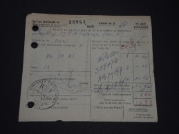 FRANCE - Reçu De Dédouanement Lors De La Remise D´un Pli Ou D´un Colis Avec Timbres Taxe - Pas Courant - A Voir - P20444 - 1960-.... Cartas & Documentos