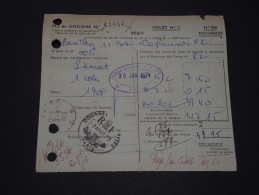 FRANCE - Reçu De Dédouanement Lors De La Remise D´un Pli Ou D´un Colis Avec Timbres Taxe - Pas Courant - A Voir - P20445 - 1960-.... Covers & Documents