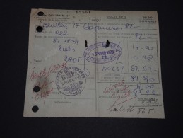 FRANCE - Reçu De Dédouanement Lors De La Remise D´un Pli Ou D´un Colis Avec Timbres Taxe - Pas Courant - A Voir - P20446 - 1960-.... Briefe & Dokumente