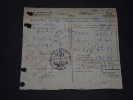 FRANCE - Reçu De Dédouanement Lors De La Remise D´un Pli Ou D´un Colis Avec Timbres Taxe - Pas Courant - A Voir - P20449 - 1960-.... Briefe & Dokumente