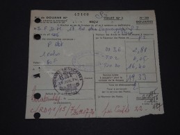 FRANCE - Reçu De Dédouanement Lors De La Remise D´un Pli Ou D´un Colis Avec Timbres Taxe - Pas Courant - A Voir - P20451 - 1960-.... Briefe & Dokumente