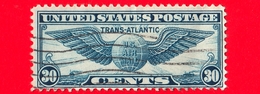 USA - STATI UNITI - Usato - 1939 - Inaugurazione Del Servizio Di Posta Aerea Transatlantica - 30 ¢ - 1a. 1918-1940 Oblitérés