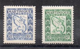 Martinique Taxe N°27 Et 28 Neufs Charniere - Timbres-taxe