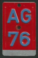 Velonummer Aargau AG 76 - Placas De Matriculación