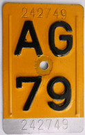 Velonummer Mofanummer Aargau AG 79 - Number Plates