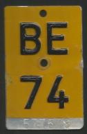 Velonummer Mofanummer Bern BE 74 - Number Plates