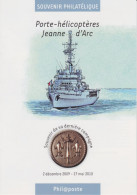 2009-2010 - SOUVENIR PHILATELIQUE 1er Jour - Dernier Tour Du Porte-Hélicoptères Jeanne D'Arc - 2010-2019