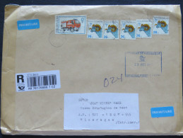 Czech Rep. 2015 Registered Cover To Nicaragua - Firemen Truck Zodiac Ram Capricorn - Storia Postale