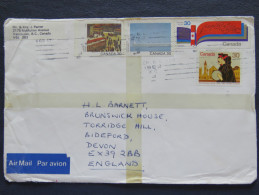 Canada 1982 Cover To England - Book Harbor Salvation Army Tramway - Tuberculosis Christmas Label On Back - Cartas & Documentos