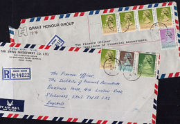 B0565 HONG KONG 1991, 2 @ Registered Covers To UK - Brieven En Documenten