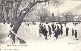 Sports D'hiver  -au Patinage  Auf Der Eisbahn  Carte Animée - Pattinaggio Artistico