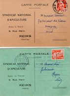 CPA 1912 - Carte Postale Commerciale X 2 Du Syndicat National D'Apiculture De REIMS Pour HASPRES - Reims