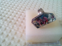 ULTRA RARE RING HANDMADE 1970"S With STEEL + RESIN ROSE INSIDE BEAUTY BULGARIA ORIGINAL BOX - Ringe