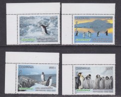 Greenpeace 1997 Mongolia 4v (corners)  Penguins   ** Mnh (31294) - Polar Ships & Icebreakers