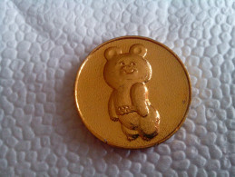 Vintage 1980 Original Moscow Olympic Games ALUMINIUM  Misha Bear Rare - Apparel, Souvenirs & Other