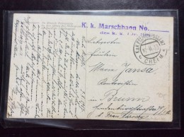 POLAND  POSTCARD    K.U.K. MARSCHBAON  CHEIM     1917 - Covers & Documents
