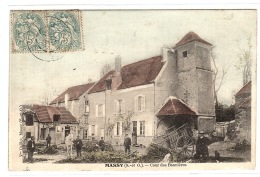 MASSY (91) - Cour Des Bannières - Carte Colorisée - Ed. Vve Caillot, Massy - Massy