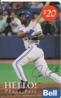 TARJETA DE CANADA DE JOE CARTER (BELL) - Canada