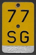 Velonummer Mofanummer St. Gallen SG 77 - Placas De Matriculación