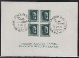 Dt. Reich Block 8 Mit Sonderstempel BERLIN W 62, Originalgummierung, S. 2 Scans - Gebraucht
