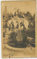 Real Photo Zurich Brunnen In Wollishofen Sculpture Enfants Nus Regardant Grenouilles Frogs - Wollishofen