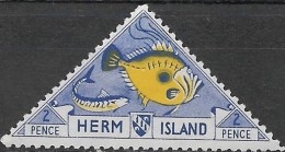 HERM ISLAND 1954 Flora & Fauna - 2p Fish MH - Emissione Locali