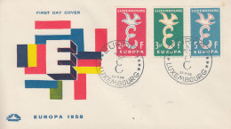 Enveloppe  FDC  1er Jour  LUXEMBOURG   EUROPA   1958 - 1958