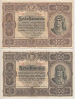 1920. 100K (2x) 'Orell Füssli Zürich', EltérÅ‘ Színárnyalatok T:II,III
Adamo K30/1h - Unclassified