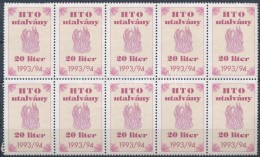 1993-1994. 'HTO (Háztartási TüzelÅ‘olaj) Utalvány - 20 Liter' Tízes Tömbben - Non Classificati