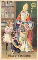 ** T2 Üdvözlet A Mikulástól / Saint Nicholas, Greeting Card, Litho - Unclassified